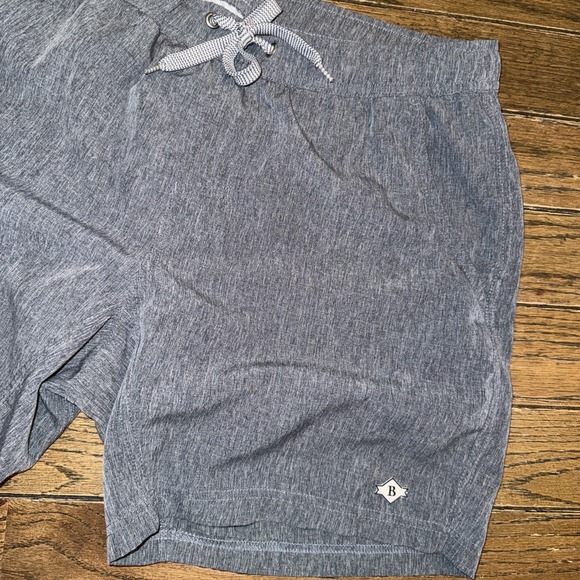 Burlebo Men's Small Athletic Shorts 5.5” Lined Drawstring Elastic Heather Gray - Picture 2 of 9